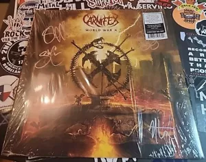 World War X von CARNIFEX signiert signiert orange sumpfgrün Vinyl LP von allen - Bild 1 von 6