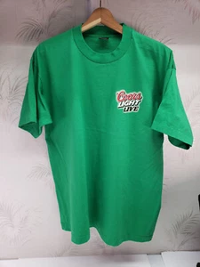 Coors Light Live Single Stitch T-Shirt Mens XL Green FOTL Best 50/50 Blend - Picture 1 of 7