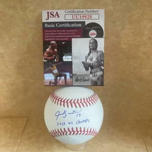 JARROD SALTALAMACCHIA BOSTON RED SOX 2013 WS CHAMPS SIGNED M.L. BASEBALL JSA UU1 - Picture 1 of 3