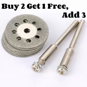 10Pcs Mini Diamond Cutting Discs Wheel Blades Drill Bit For Dremel Rotary Tool - Picture 1 of 9