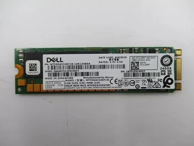 DELL MTFDDAV240TCB 240GB M.2 6Gbps SATA SSD SERVER POWEREDGE P/N:0TC2RP Tested - Image 1 of 3