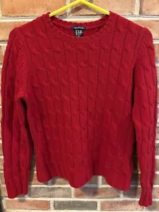 GAP Damen Pullover Zopfmuster rot Stretchstoff Größe S - Bild 1 von 5