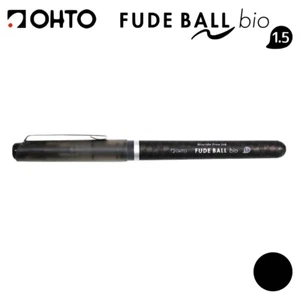 OHTO Fude Ball Bio Free Ink Pen • 1.5 mm Bold Ball • Black - Imagen 1 de 2
