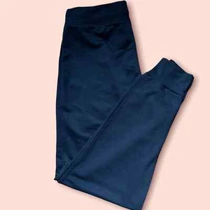 BLACK FITTED JOGGERS WITH TAPERED ANKLE-BNWT W MINOR FLAW-SUPER COMFY - Picture 1 of 7