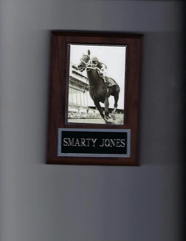 SMARTY JONES PLAQUE HORSE RACING TURF Cover