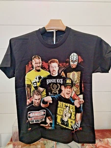WWE AUTHENTIC T-SHIRT~~JOHN CENA & FRIENDS BLACK~~BRAND NEW~~YOUTH LARGE - Picture 1 of 3