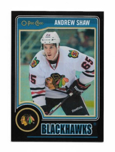 2014-15 O-Pee-Chee Black Rainbow /100 #134 Andrew Shaw (Chicago Blackhawks)