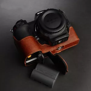 Real Leather Camera Bag Case Cover Grip Belt Strap For Nikon Z5 Z6 Z7 Z6II Z7II - Picture 1 of 24