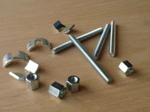 Bed Frame Assembly Replacement Hardware Kit 4 Rods, 4 Washers, 4 Nuts Ships Free - Picture 1 of 3
