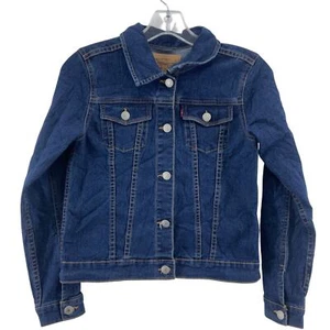 Levi's Signature Girls' Medium Blue Jean Button Up Denim Cotton Jacket Preowned - Picture 1 of 5