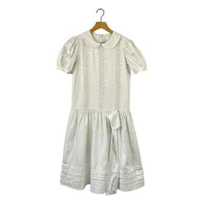 Vintage fischal by Johnston white boho peasant dress 12 - Picture 1 of 8