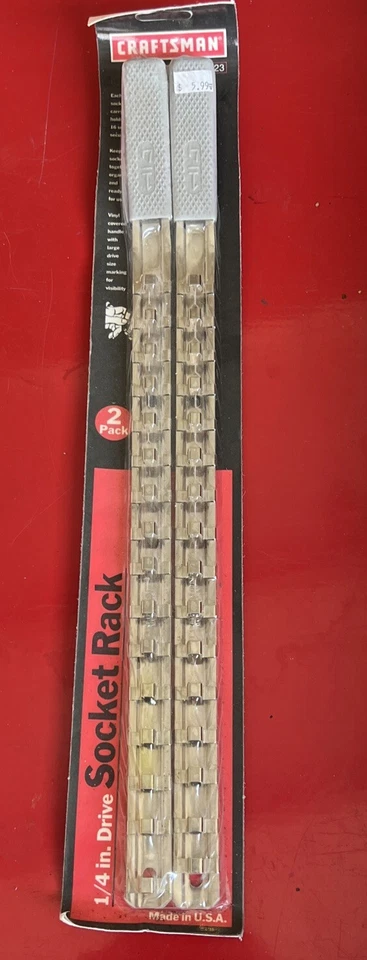 CRAFTSMAN  #41323 USA MADE    1/4” Dr Socket Rack/Rail  Set of Two TT321 - Image 1 of 1