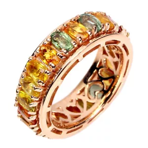 Anillo De Plata 925 Ovalado Con Zafiro Natural Joya Talla 8 - Imagen 1 de 9