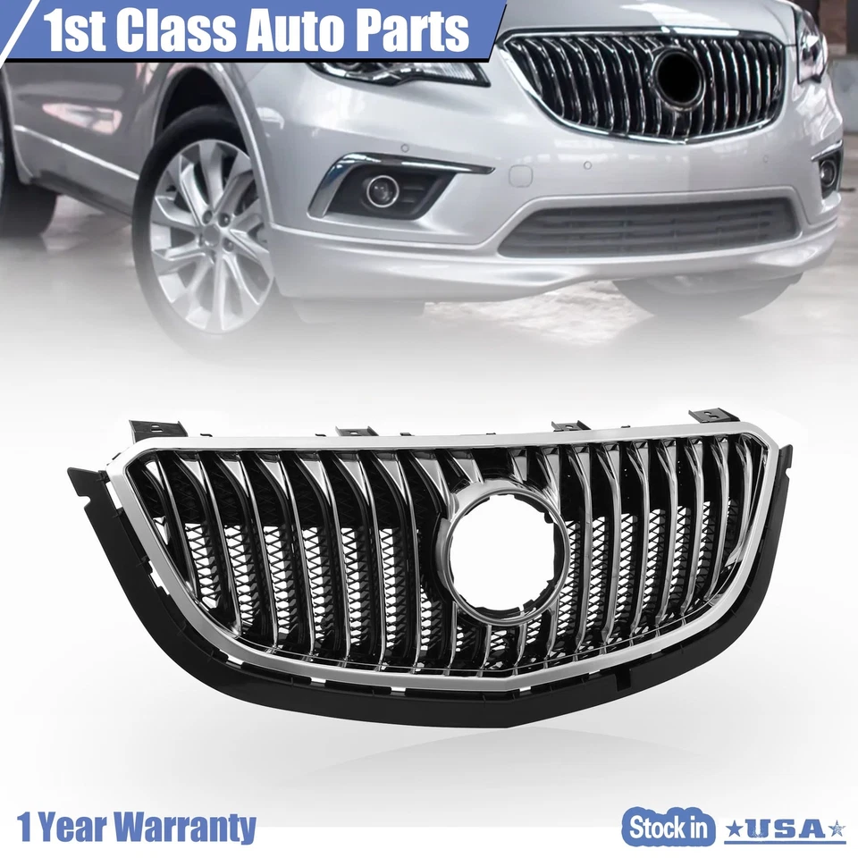 For Buick Envision 2016-2018 Front Bumper Upper Grille Chrome Grill Brake Foto 1 de 4