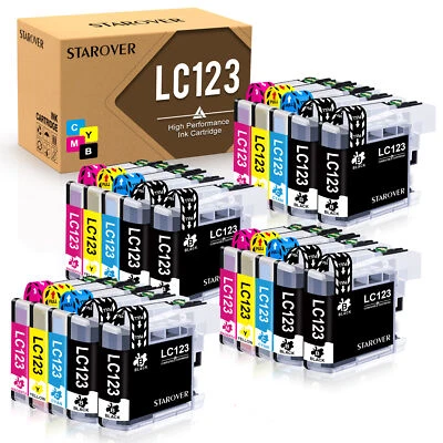 20x Patronen Kompatibel für Brother LC123 XL MFC-J4410DW DCP-J4110DW MFC-J6520DW - Bild 1 von 4
