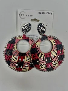 Multi colored earring hoops - Picture 1 of 4