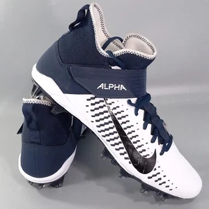 Football Cleats Nike Alpha Menace Pro 2 Men 14 Mid White Navy BV3945-102 - Picture 1 of 18