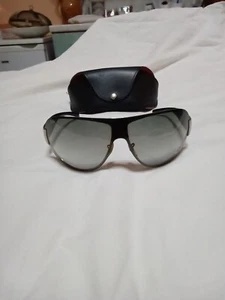 Ray-Ban RB 3350 Mascherina Argento E Nero Lenti Fumé Discrete Condiz. M460 - Foto 1 di 19