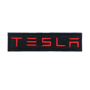 Tesla Elon Musk Auto F1 Patch, Iron On/Sew On - Picture 1 of 1