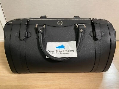 Mercedes Benz x Gold Pfeil All Leather Traveling Club Overnight Bag Black - Image 1 of 4
