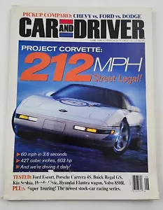 Car And Driver Magazine Project 212 MPH Corvette Full Size Pickups June 1996 - Imagen 1 de 7