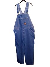 Walls Bib Carpenter Overalls Blue Jean Denim Medium Wash Farm Men’s Size 44 X 30