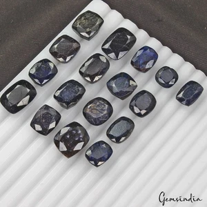 Certified 250 Ct/17 Pcs Natural Madagascar Blue Sapphire Cushion Cut Loose Gems - Picture 1 of 6