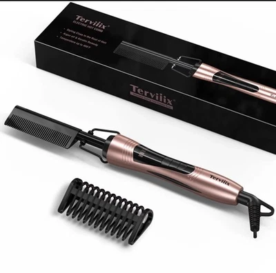 WENZHOU SHUNYI TECHNOLOGY LIMITED COMPANY Terviiix Hot Comb Electric, Hot Comb for Wigs, Afro Hair & Beard, Anti-Scald