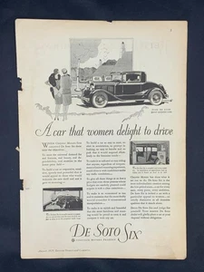 Anuncio de revista - 1929 - De Soto Six - Cupé De Lujo - Imagen 1 de 1