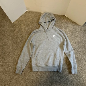 Nike Hoodie Gr. XS Jugend Swoosh Logo Pullover Kapuzenpullover grau - Bild 1 von 8