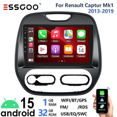 Für Renault Captur MK1 2013-2019 Android 15 Carplay Autoradio BT GPS NAVI 32G FM - Bild 1 von 4