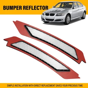 Clear Front Bumper Side Marker Reflector L+R For BMW 3-Series E90 E91 2009-2011 - Picture 1 of 10