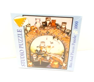 Brocas y piezas 1000 piezas Estudio Puzzle Canal Alcaparras Gatos tema 20" X 27" - Imagen 1 de 3