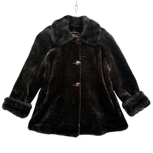 VTG Olympia Penny Lane Coat Sm Faux Fur Boho Hippie USA Afghan Y2K Brown Glam  - Picture 1 of 20