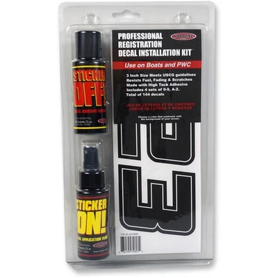 Kit de instalación de calcomanías de registro profesional Hardline - negro - BLACK900 Foto 1 de 2