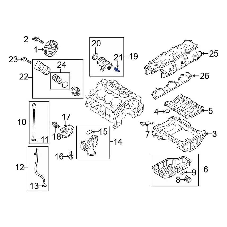 For Hyundai Sonata 2006-2019 Hyundai 9475037100 Engine Oil Pressure Switch - Image 1 of 2
