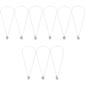 3pcs Tone Alloy Rhinestone Forever Necklace Engraved Puzzle Friendship - Picture 1 of 12