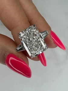 4.00 Ct Radiant Cut 14k White Gold Lab Grown/CVD Certified F VS1 Diamond Ring - Picture 1 of 8