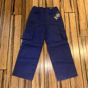 Boy Scouts America Switchback 2 Convertible Pants Youth Size 8 Blue Raw Hem NWT - Picture 1 of 6