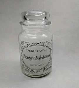 Yankee Candle Baby Powder Scented Large Jar 22 oz ~NEW~ Congratulations - Picture 1 of 24