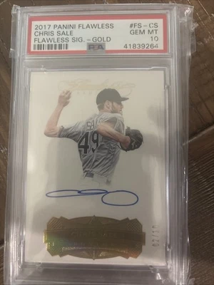 Panini Flawless 2017 - Flawless Signatures Chris Sale/10 PSA 10 Foto 1 de 2