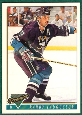 Randy Ladouceur - 1993-94 Topps Premier #469 - Mighty Ducks Hockey Card - Image 1 of 2