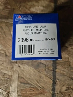 NEW Wagner 2396 Miniature Lamp / Light Bulbs 12V (10) - Image 1 of 4