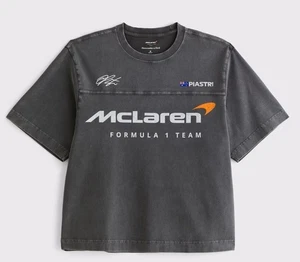 Abercrombie & Fitch Premium Heavyweight Cropped Mclaren Racing Tee Size X-Large - Picture 1 of 6