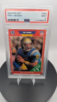 Tarjeta de novato 1989 Pro Set Troy Aikman #490 Dallas Cowboys (RC) Foto 1 de 2