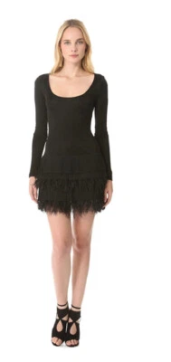 Catherine Maladrino Feather Skirt Dress - Size S - Great Gatsby - Image 1 of 4