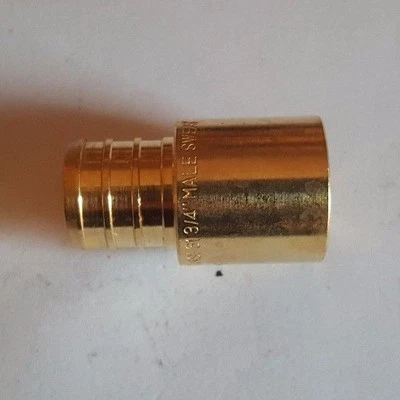 XFITTING 10 PIECES 3/4" PEX X 3/4" MALE SWEAT ADAPTERS BRASS CRIMP FITTINGS LEAD FREE