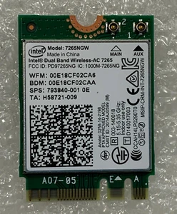 Intel Wifi WLAN Wireless-AC Wireless Karte PCI-E 7265NGW 00JT535 Dual Band NEU - Bild 1 von 2