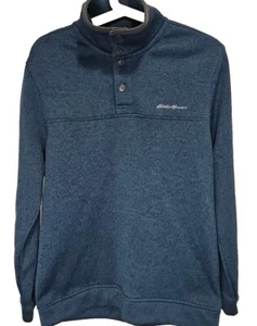 Chaqueta polar Eddie Bauer Snap manga larga azul para hombre talla pequeña - Imagen 1 de 6