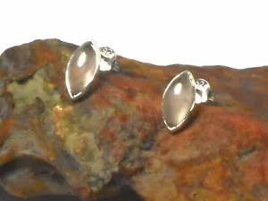 Marquise ROSENQUARZ Sterling Silber 925 Edelstein Ohrstecker - 5 x 10 mm - Bild 1 von 5